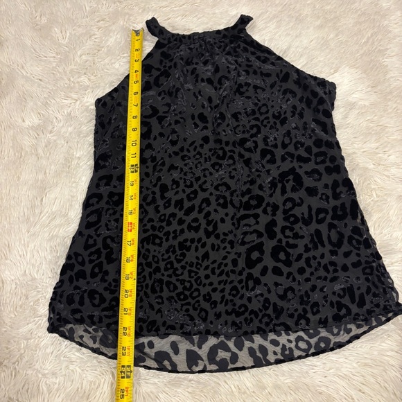 WHITE HOUSE BLACK MARKET Leopard Print Burnout Velvet Halter Size XS - Picture 5 of 12